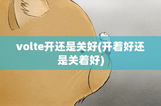 volte开还是关好(开着好还是关着好)
