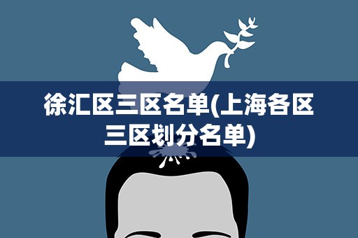 徐汇区三区名单(上海各区三区划分名单)