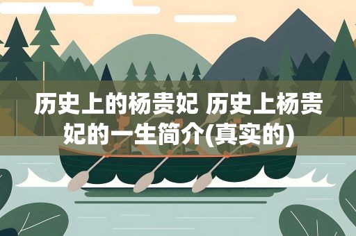 历史上的杨贵妃 历史上杨贵妃的一生简介(真实的)