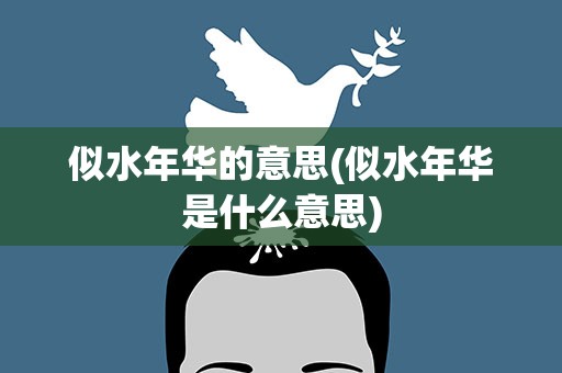 似水年华的意思(似水年华是什么意思)