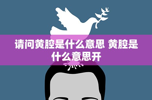 请问黄腔是什么意思 黄腔是什么意思开