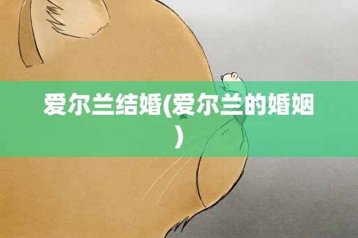 爱尔兰结婚(爱尔兰的婚姻)
