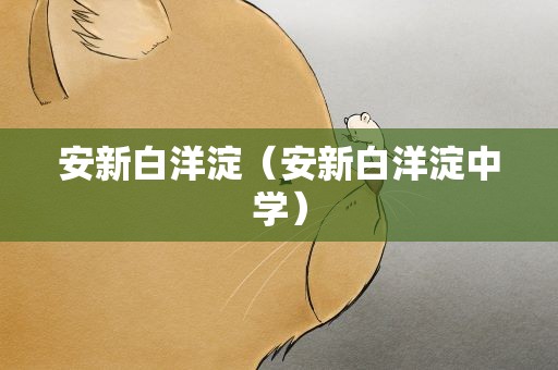 安新白洋淀（安新白洋淀中学）
