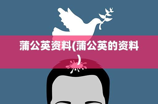 蒲公英资料(蒲公英的资料)