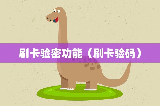 刷卡验密功能（刷卡验码）