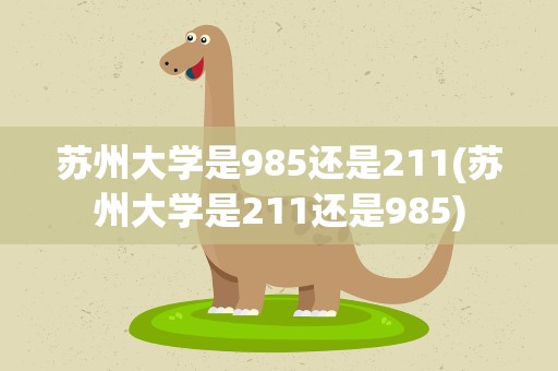 苏州大学是985还是211(苏州大学是211还是985)