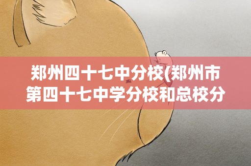 郑州四十七中分校(郑州市第四十七中学分校和总校分别在哪里)