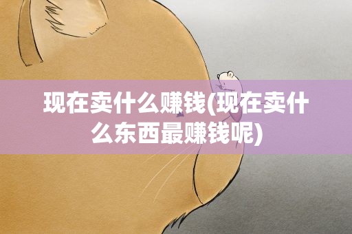 现在卖什么赚钱(现在卖什么东西最赚钱呢)