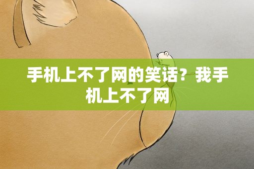 手机上不了网的笑话？我手机上不了网