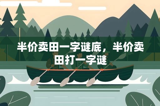 半价卖田一字谜底，半价卖田打一字谜