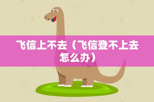 飞信上不去（飞信登不上去怎么办）