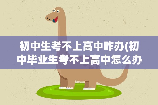 初中生考不上高中咋办(初中毕业生考不上高中怎么办)