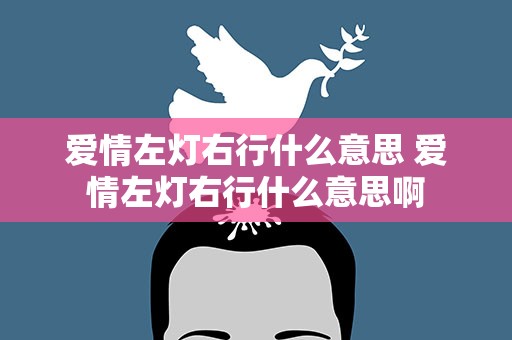 爱情左灯右行什么意思 爱情左灯右行什么意思啊