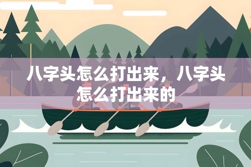 八字头怎么打出来，八字头怎么打出来的