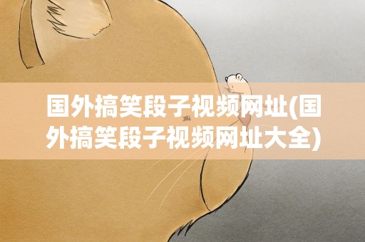 国外搞笑段子视频网址(国外搞笑段子视频网址大全)