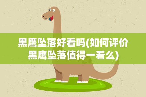 黑鹰坠落好看吗(如何评价黑鹰坠落值得一看么)