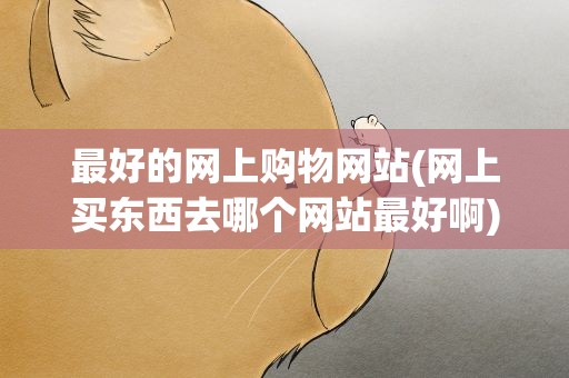 最好的网上购物网站(网上买东西去哪个网站最好啊)