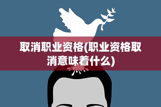 取消职业资格(职业资格取消意味着什么)
