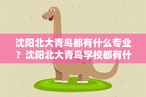 沈阳北大青鸟都有什么专业？沈阳北大青鸟学校都有什么专业