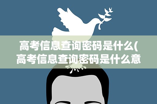 高考信息查询密码是什么(高考信息查询密码是什么意思)