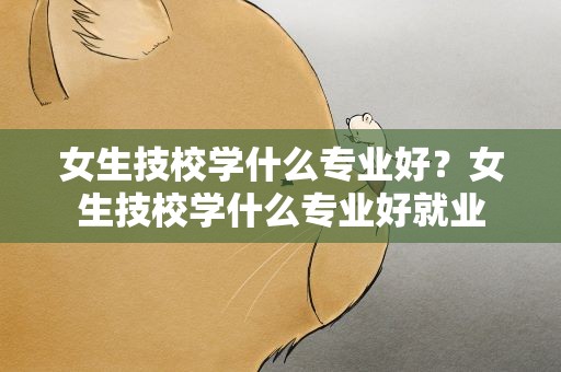 女生技校学什么专业好？女生技校学什么专业好就业