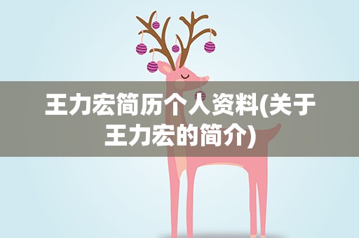 王力宏简历个人资料(关于王力宏的简介)