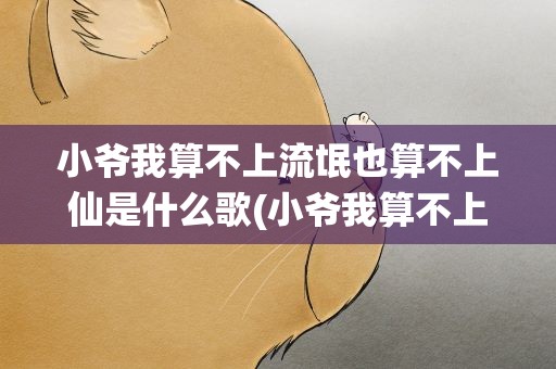 小爷我算不上流氓也算不上仙是什么歌(小爷我算不上流氓也算不上仙是什么歌曲)