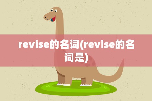 revise的名词(revise的名词是)