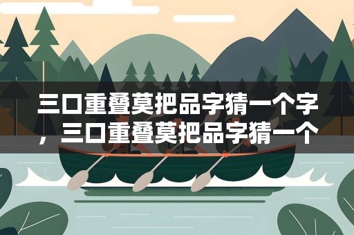 三口重叠莫把品字猜一个字，三口重叠莫把品字猜一个字谜