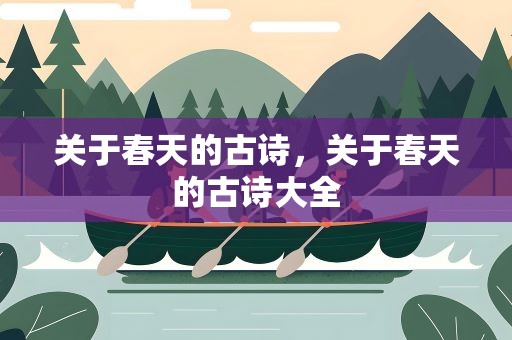 关于春天的古诗，关于春天的古诗大全