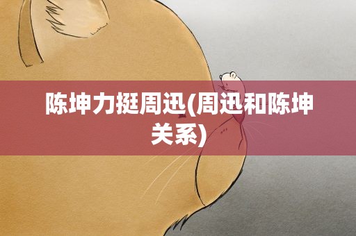 陈坤力挺周迅(周迅和陈坤关系)