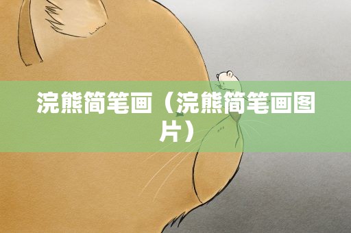 浣熊简笔画（浣熊简笔画图片）