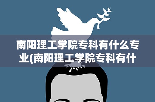 南阳理工学院专科有什么专业(南阳理工学院专科有什么专业好)