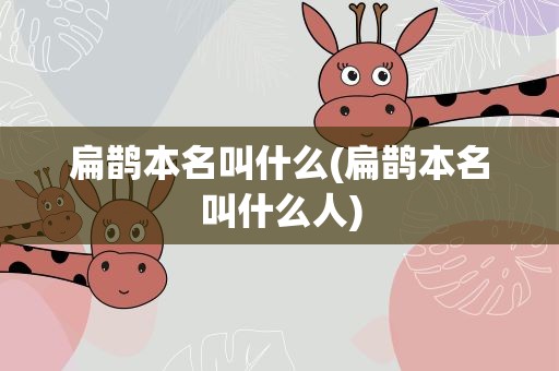 扁鹊本名叫什么(扁鹊本名叫什么人)