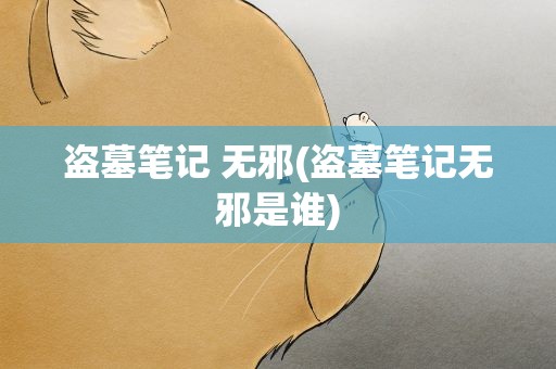 盗墓笔记 无邪(盗墓笔记无邪是谁)