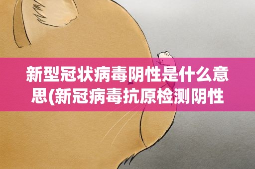 新型冠状病毒阴性是什么意思(新冠病毒抗原检测阴性是什么意思)