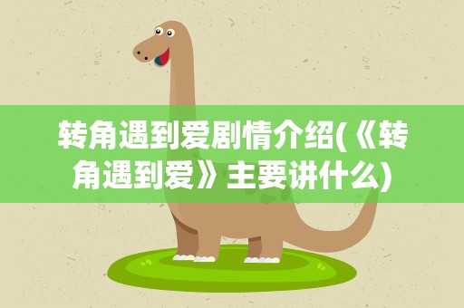 转角遇到爱剧情介绍(《转角遇到爱》主要讲什么)
