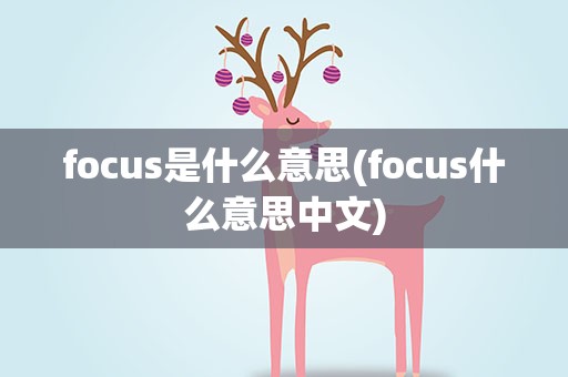 focus是什么意思(focus什么意思中文)
