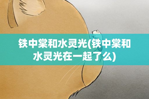 铁中棠和水灵光(铁中棠和水灵光在一起了么)