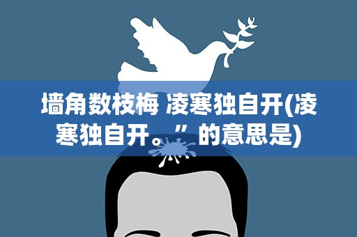 墙角数枝梅 凌寒独自开(凌寒独自开。”的意思是)