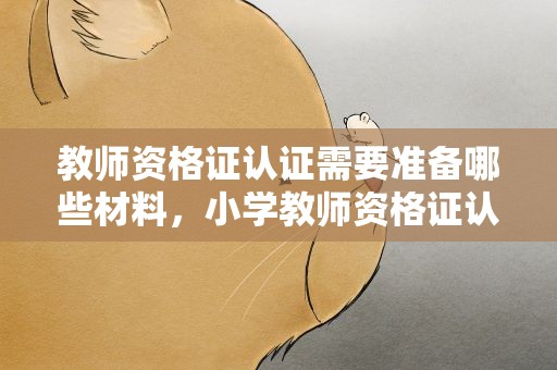 教师资格证认证需要准备哪些材料，小学教师资格证认证需要准备哪些材料