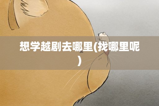 想学越剧去哪里(找哪里呢)