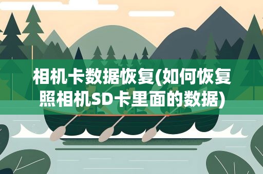 相机卡数据恢复(如何恢复照相机SD卡里面的数据)
