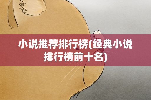 小说推荐排行榜(经典小说排行榜前十名)