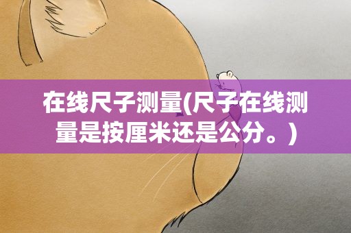 在线尺子测量(尺子在线测量是按厘米还是公分。)