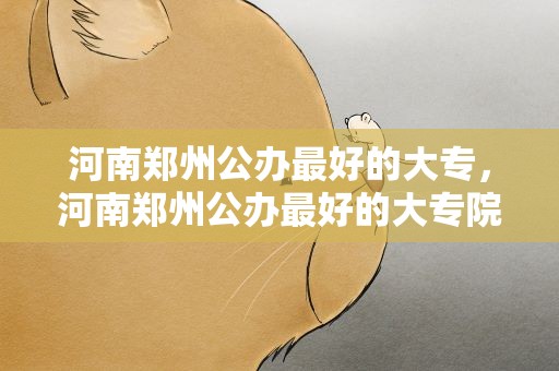 河南郑州公办最好的大专，河南郑州公办最好的大专院校