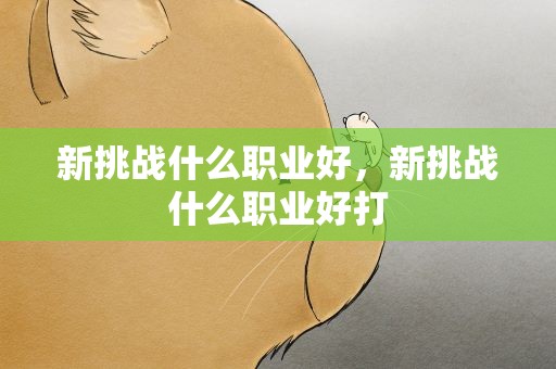 新挑战什么职业好，新挑战什么职业好打