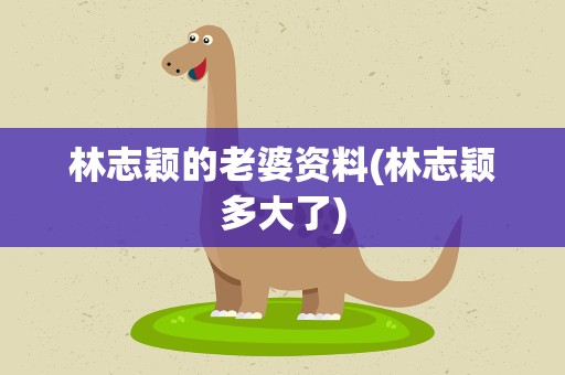 林志颖的老婆资料(林志颖多大了)