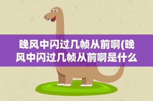 晚风中闪过几帧从前啊(晚风中闪过几帧从前啊是什么歌)
