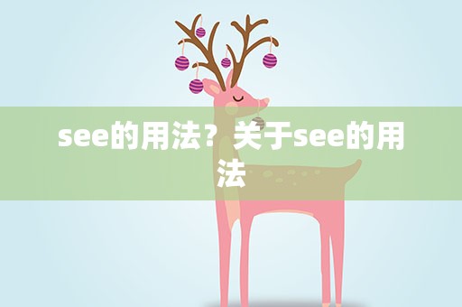 see的用法？关于see的用法